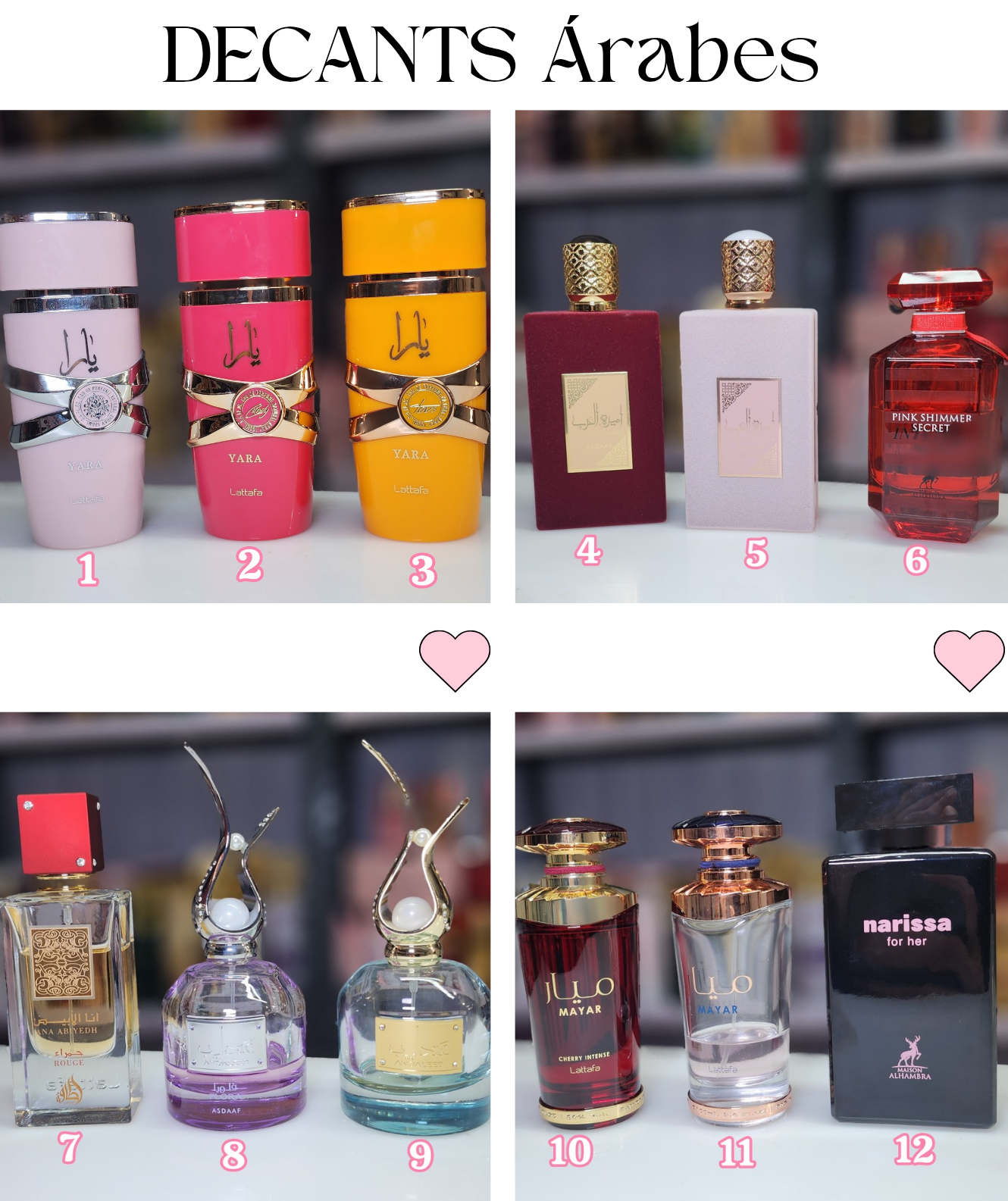 Decantes Perfumes Árabes 2ml