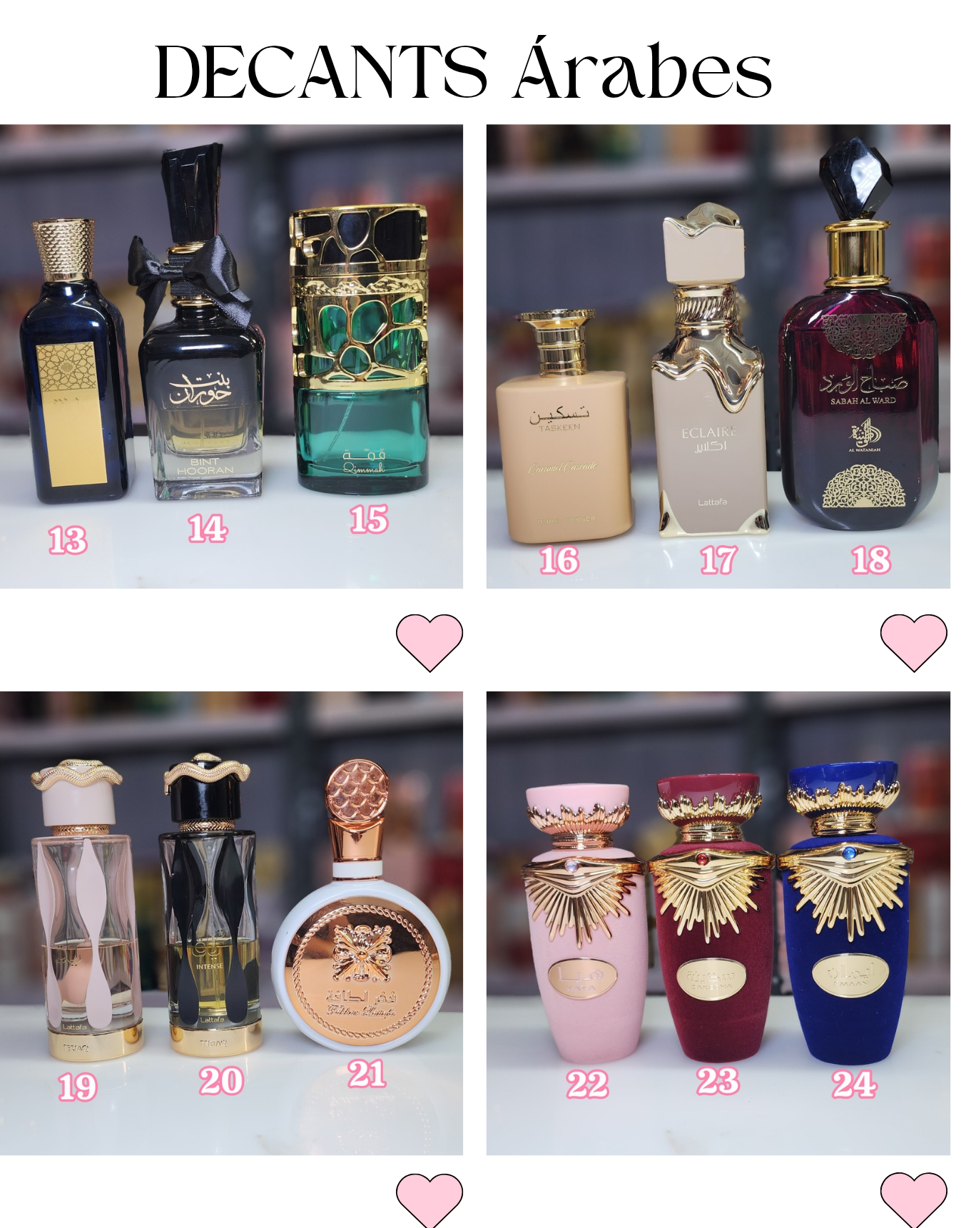 Decantes Perfumes Árabes 2ml