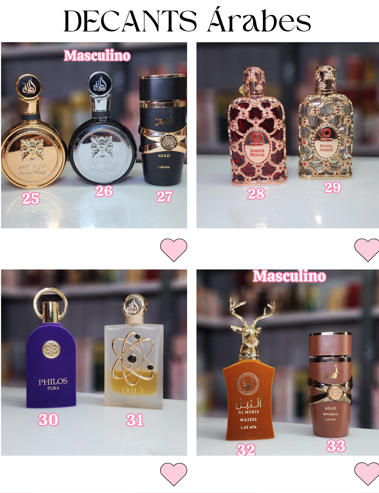 Decantes Perfumes Árabes 2ml