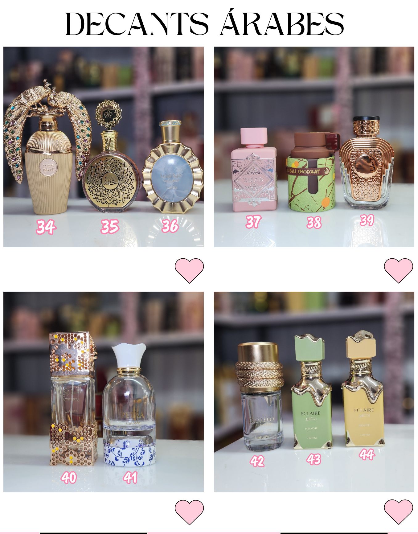 Decantes Perfumes Árabes 2ml