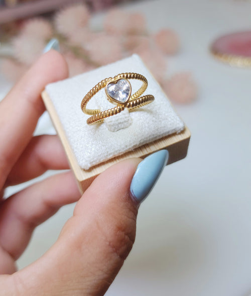 Anel Silver Twist Solitaire
