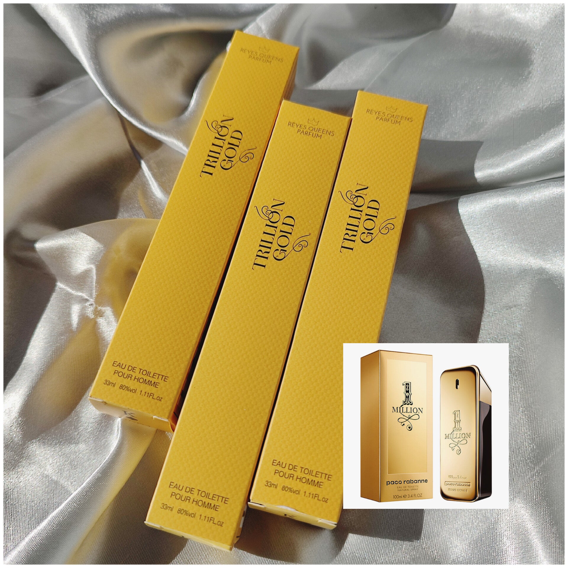 Perfume Bolso Reyes Queens Thirllion Gold