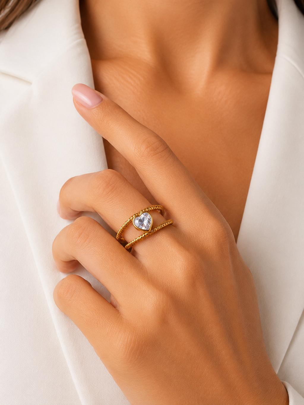 Anel Silver Twist Solitaire