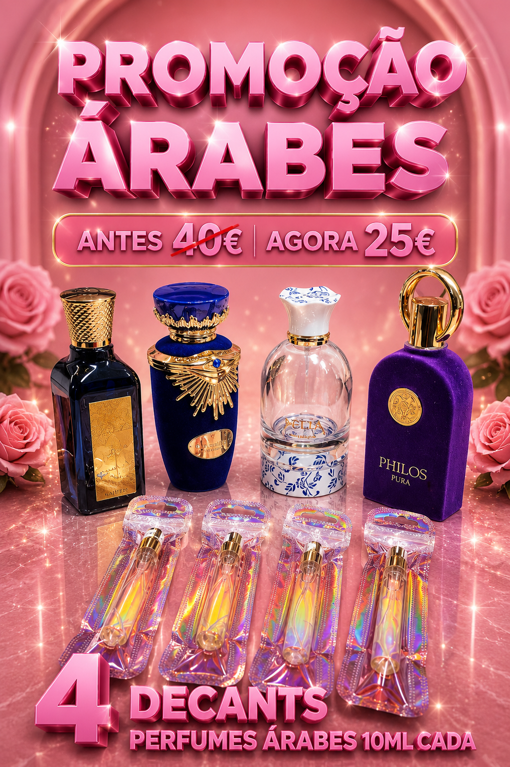 Promoção Decantes 10ml Perfumes Árabes