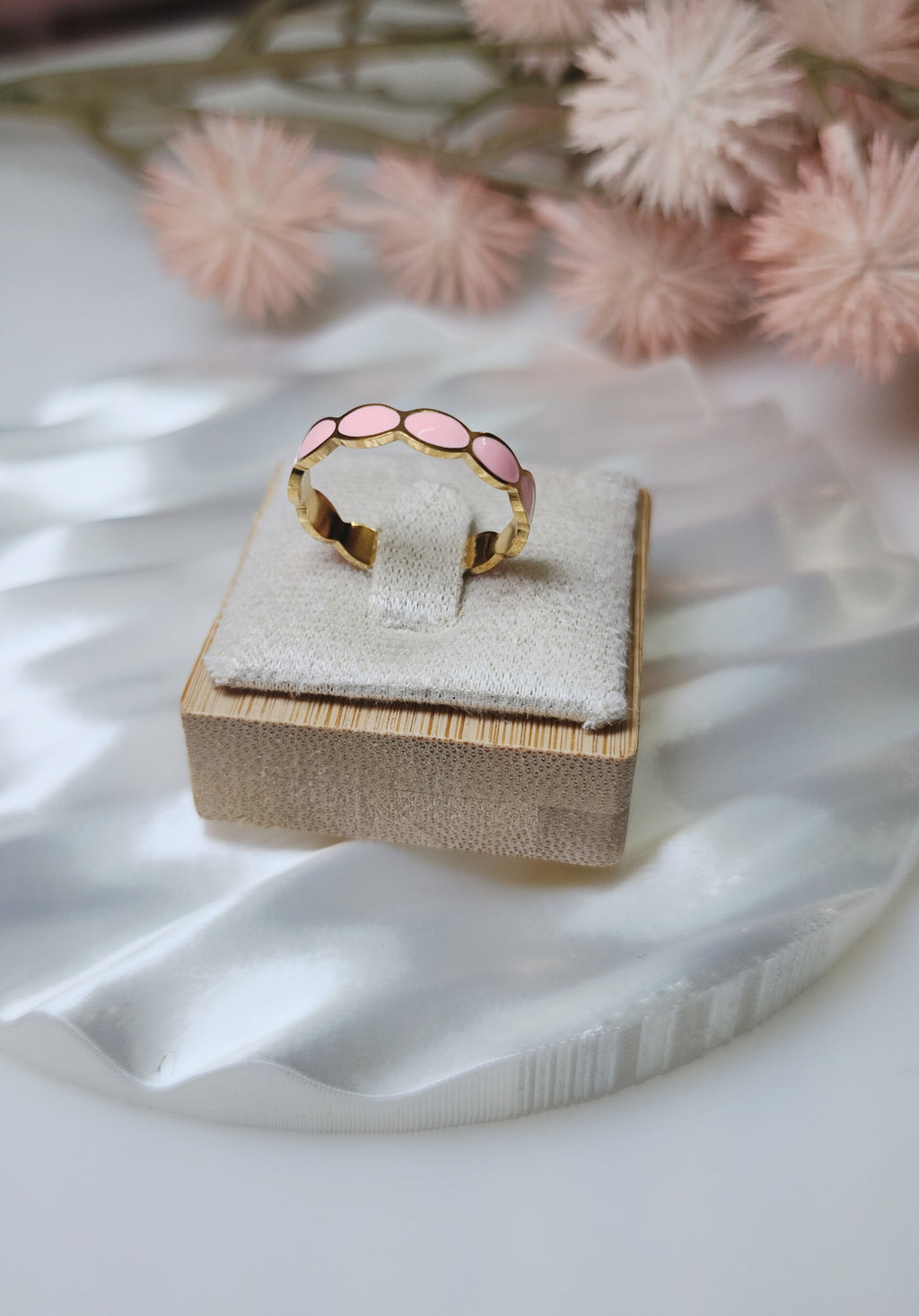 Anel Pink Anamel Oval