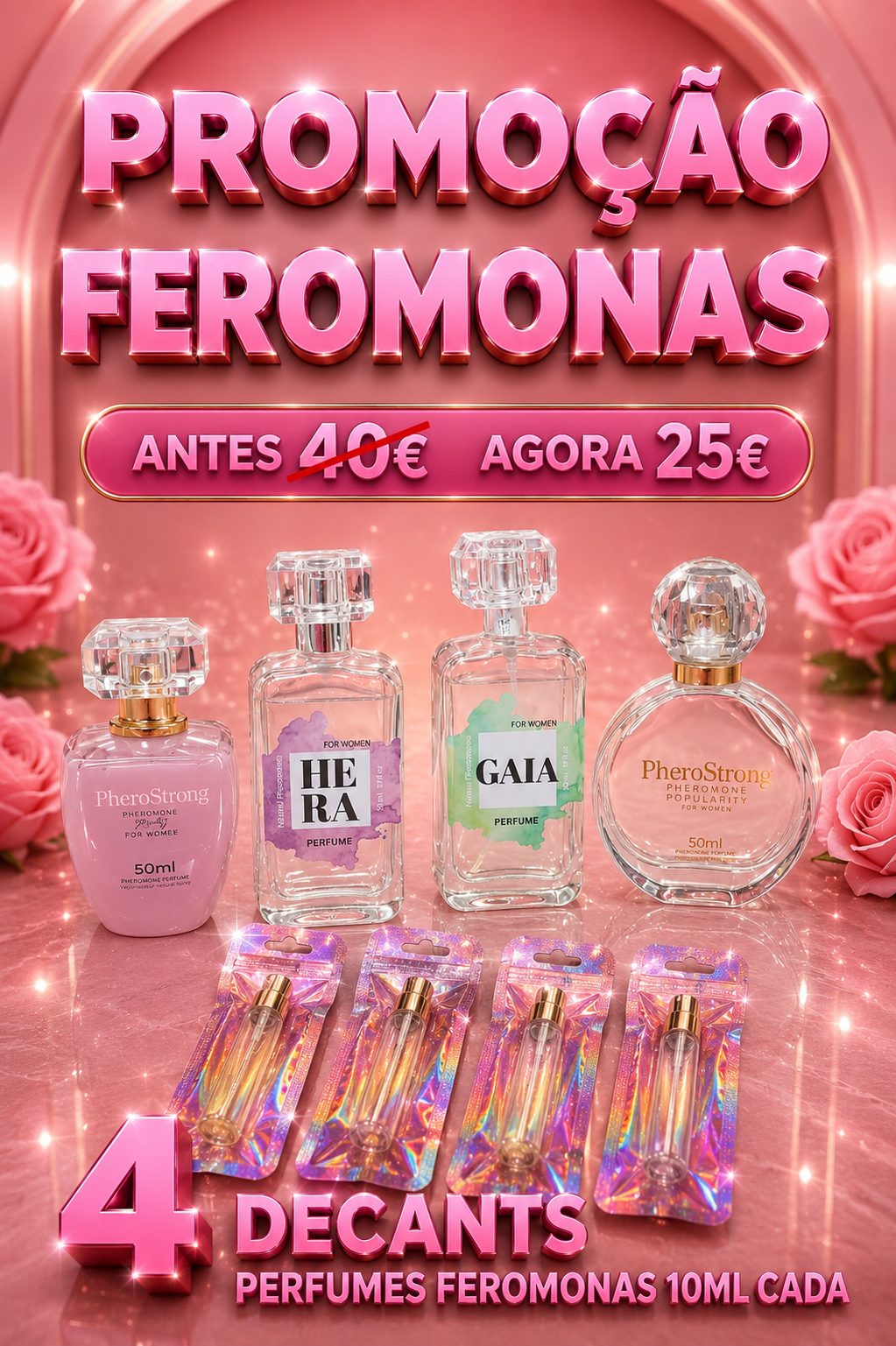 Promoção Decantes 10ml Perfumes Feromonas