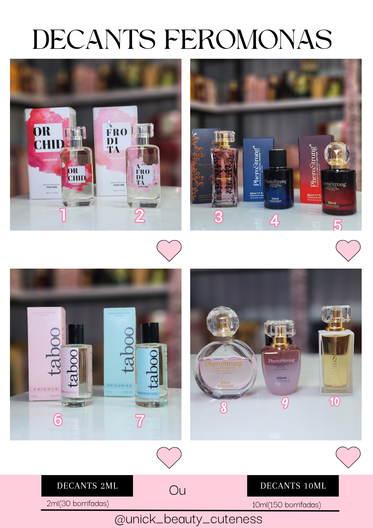 Decantes Perfumes Feromonas 2ml