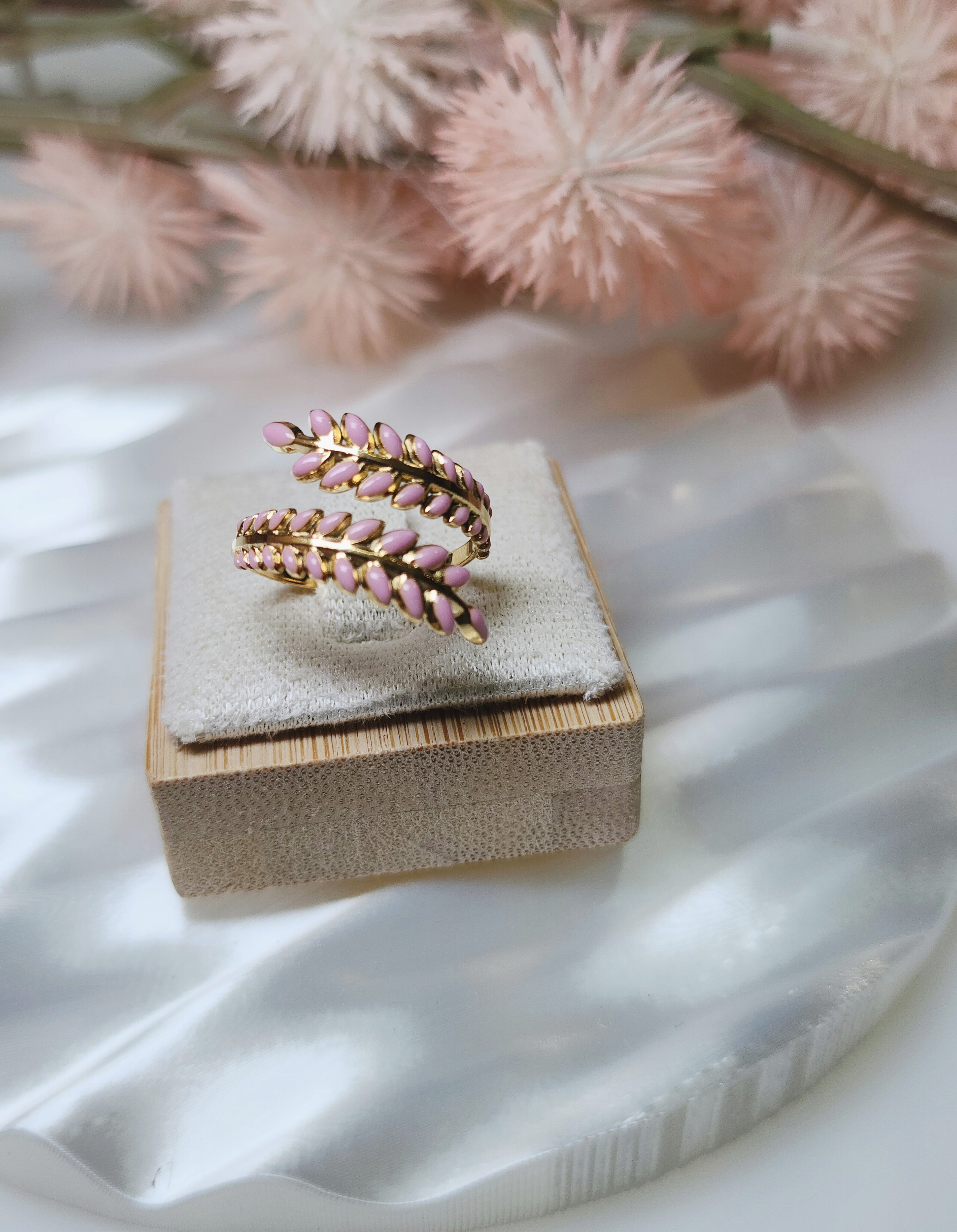 Anel Blush Leaf