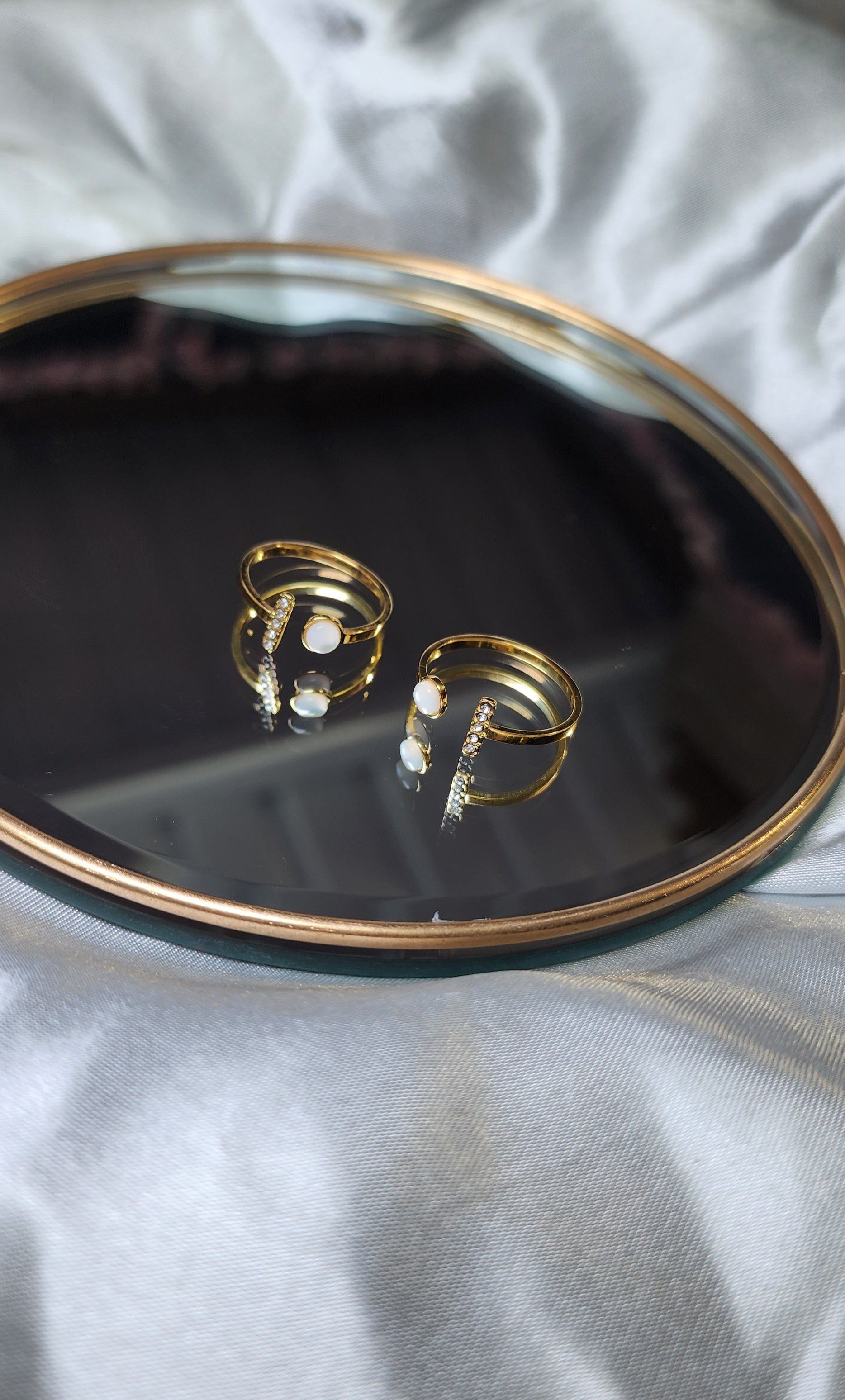 Anel Linear Pearl
