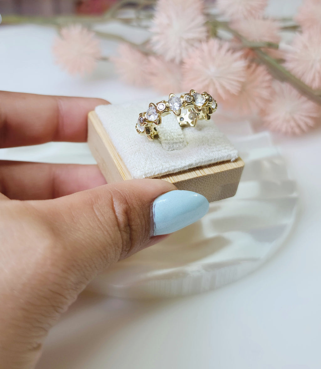 Anel Crown Eternity Dourado