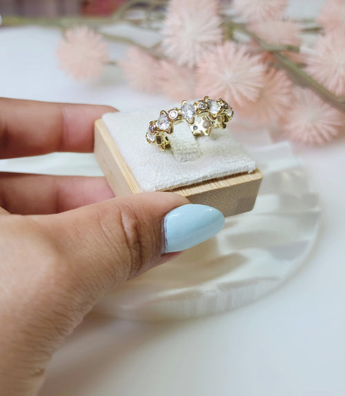 Anel Crown Eternity Dourado