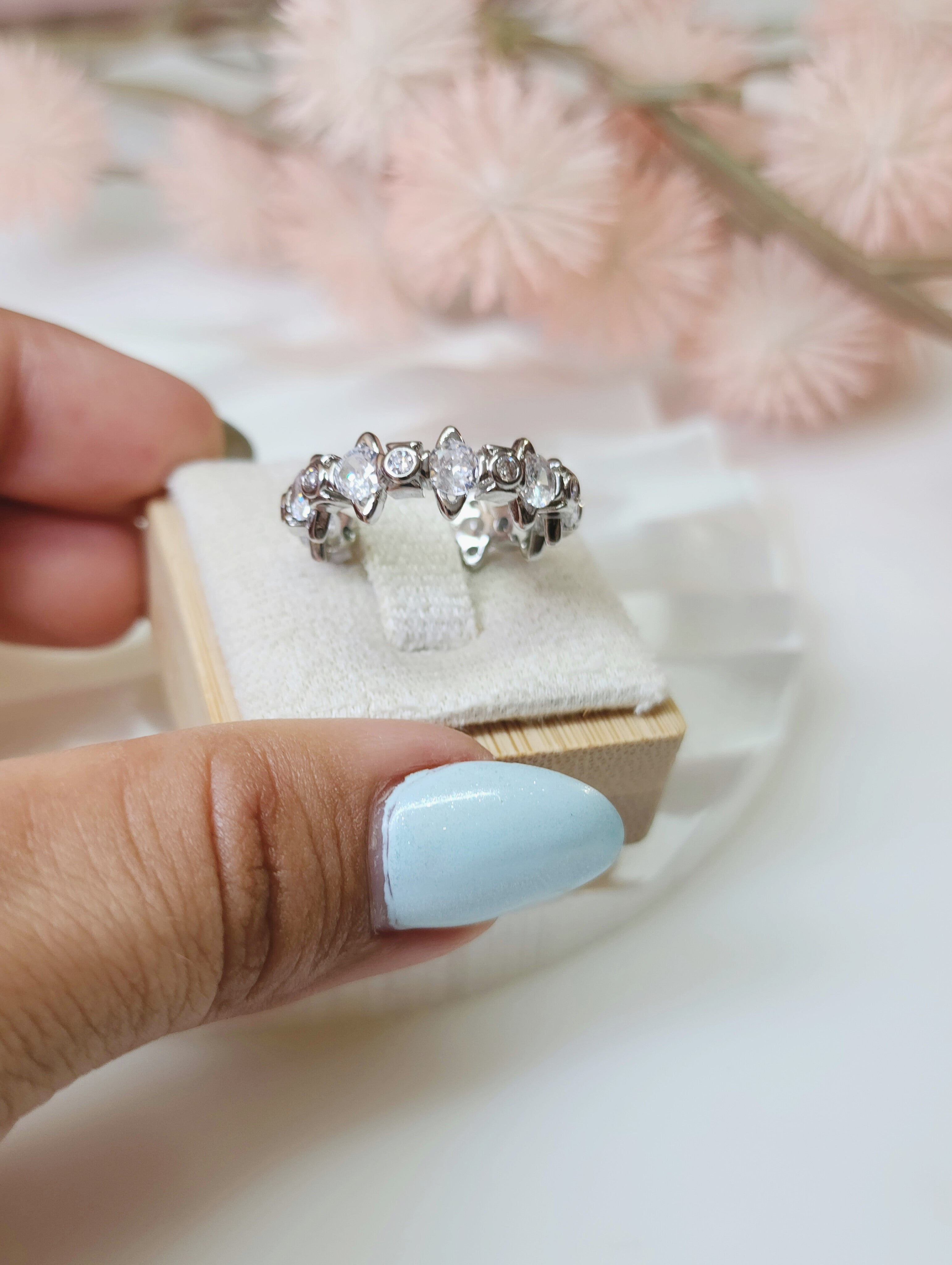 Anel Crown Eternity prata