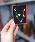 Conjunto Duo Heart Glow dourado